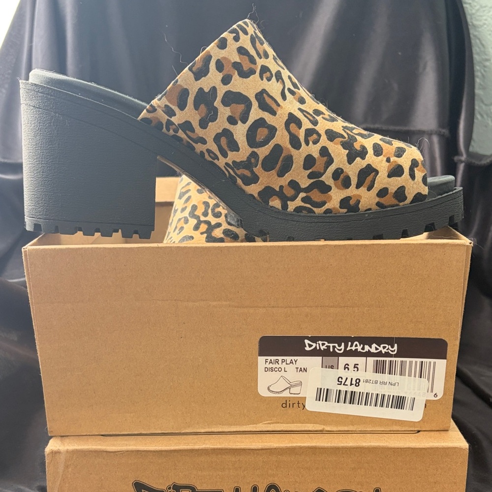 Dirty Laundry Leopard Print Mules